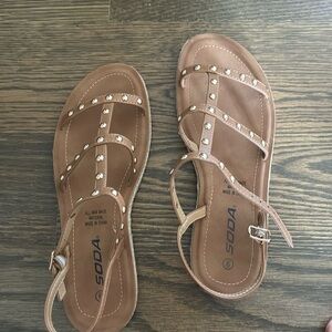 New in box women’s Soda sandals, never worn